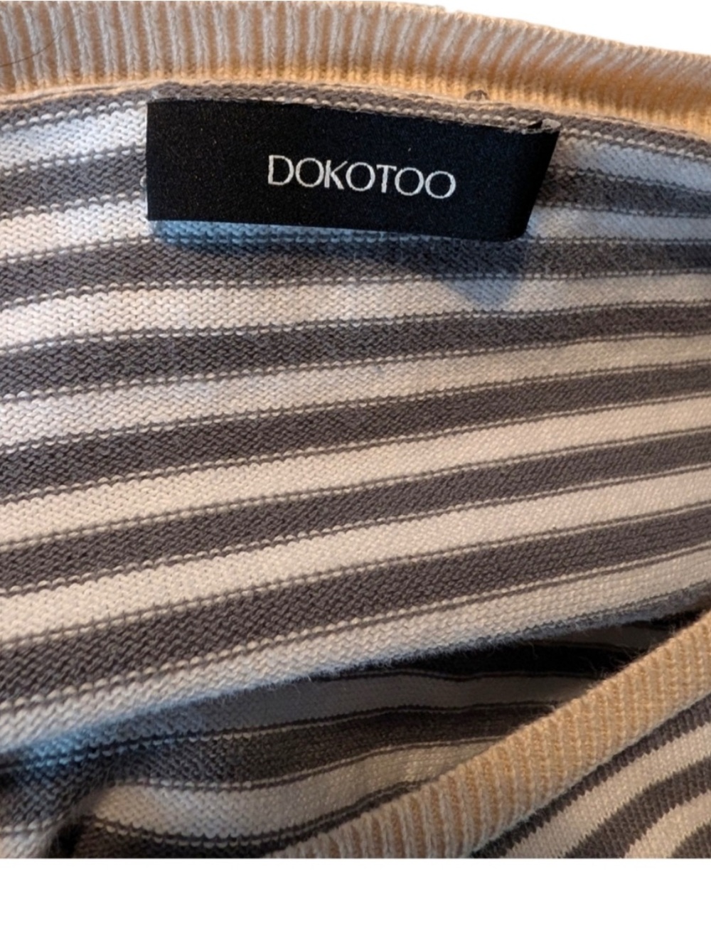 Dokotoo Striped Scoop Neck Sweater EUC - Picture 3 of 6